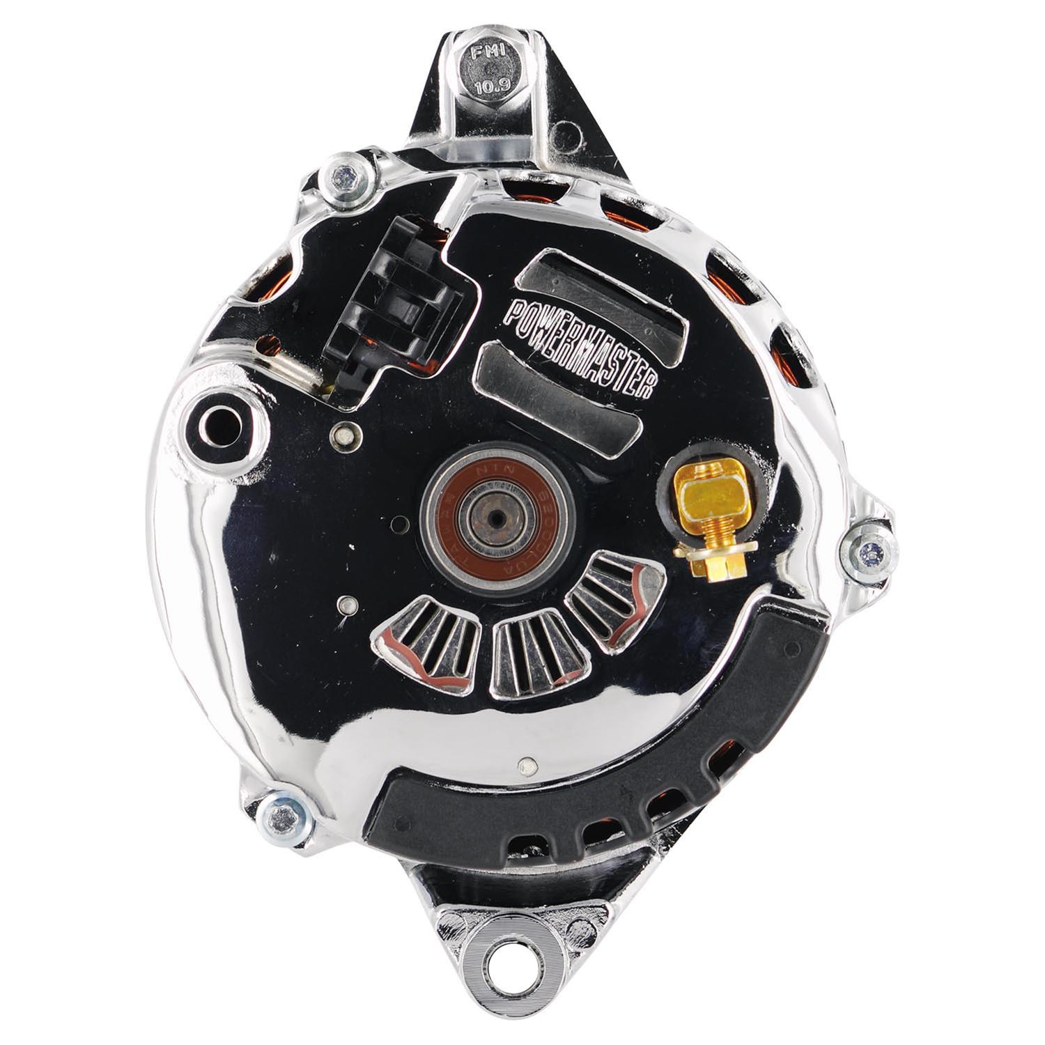Powermaster Street Alternators 378021 Alternator, Internal Regulator, 140 Amp, Chrome Plated, Center Offset, Chevy, GMC, Oldsmobile, Pontiac, Each thumbnail 6