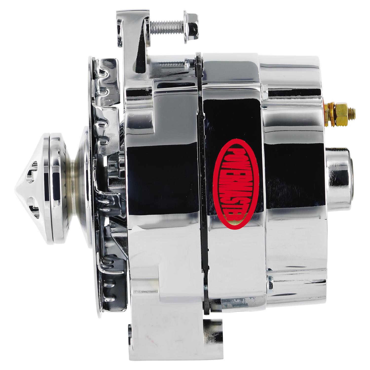 Powermaster Street Alternators 37294 Alternator, Internal Regulator, 150 Amp, Chrome Plated, Buick, Oldsmobile, Pontiac, Chevy, GMC, Each thumbnail 5