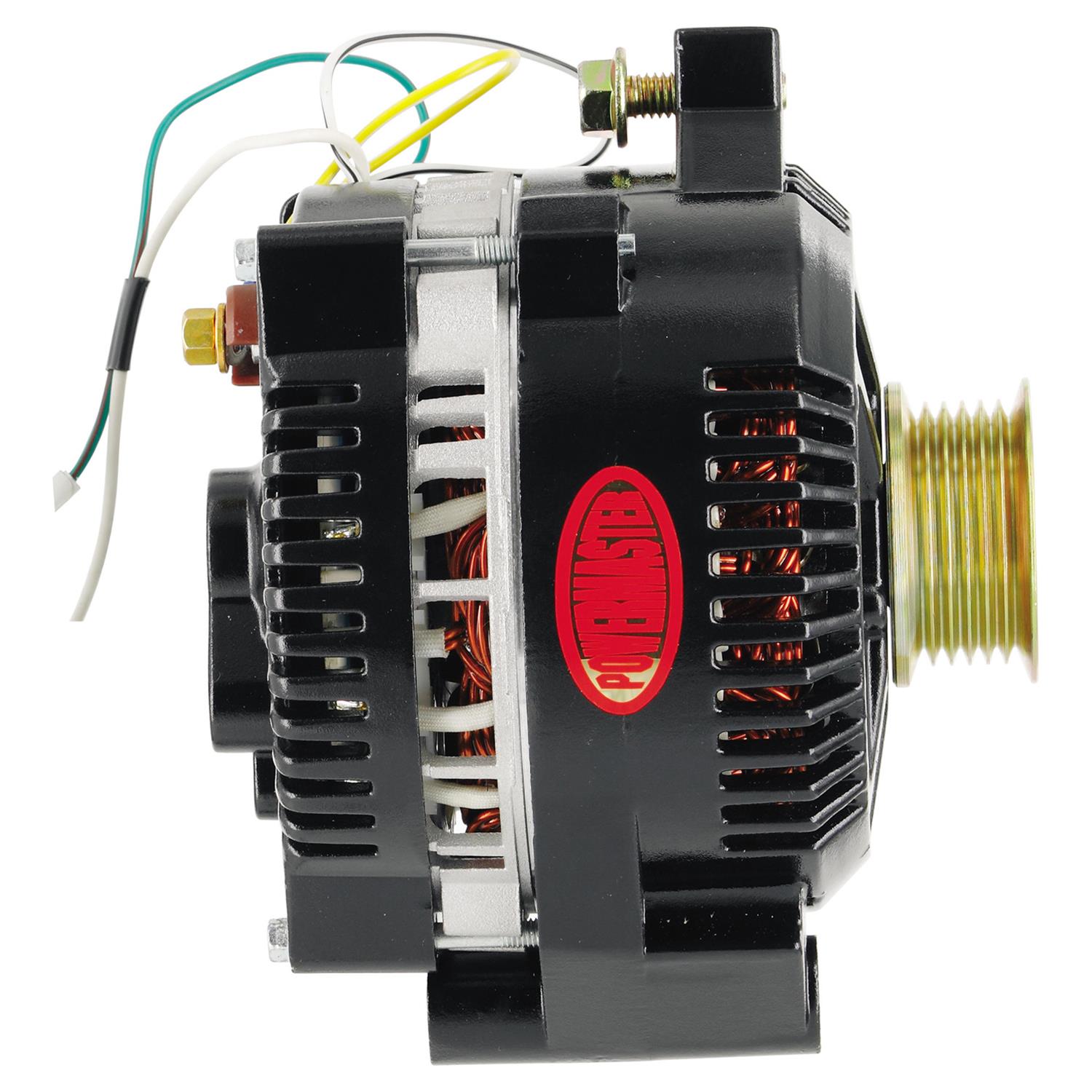 Powermaster Street Alternators 57759 Alternator, Internal Regulator, 200 Amp, Black, Serpentine, V-Belt, Ford, Jeep, Lincoln, Mercury, Each thumbnail 2