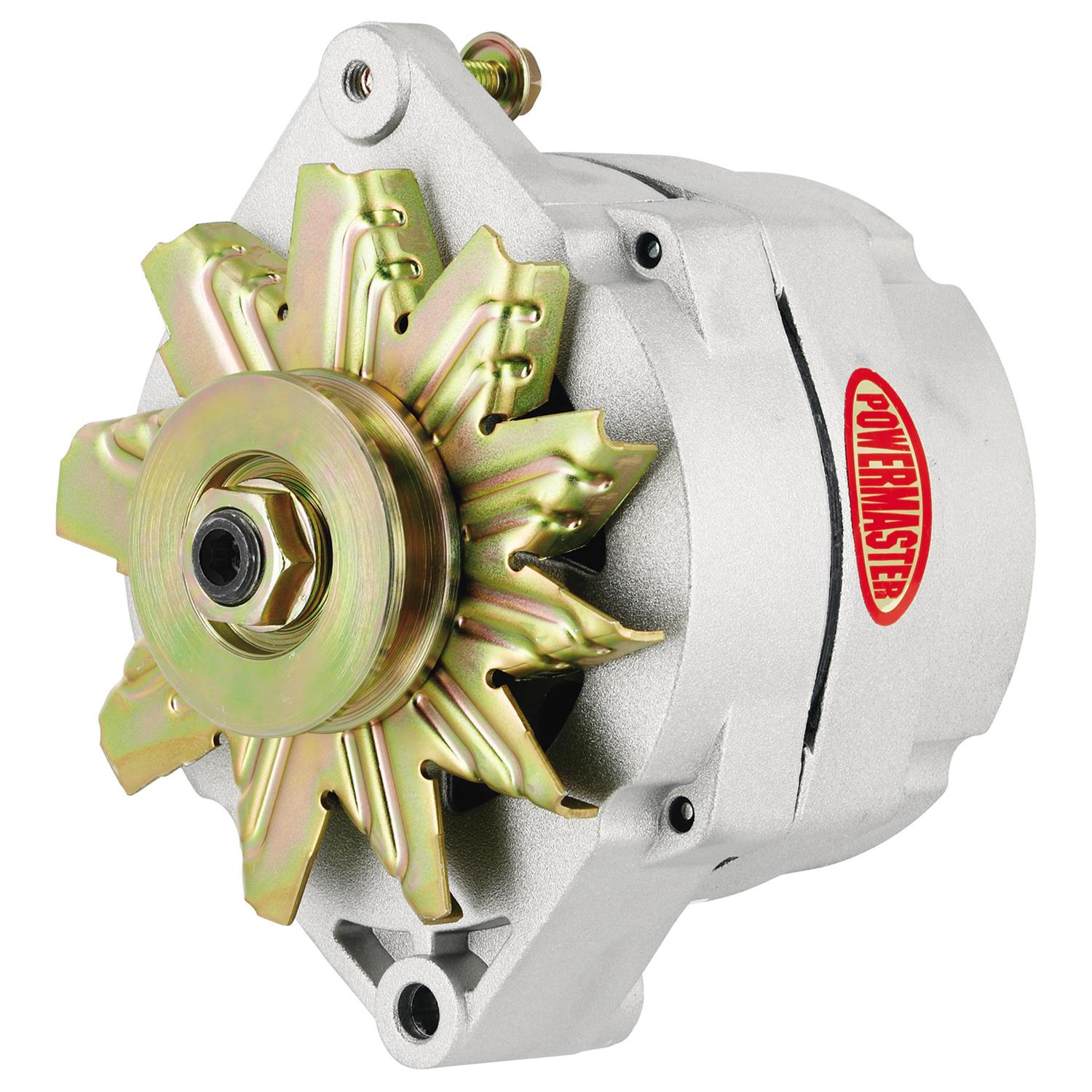 Powermaster Race Alternators 8003 Alternator, Internal Regulator, 70 Amp, Natural, Buick, Oldsmobile, Pontiac, Chevy, GMC, Each thumbnail 2