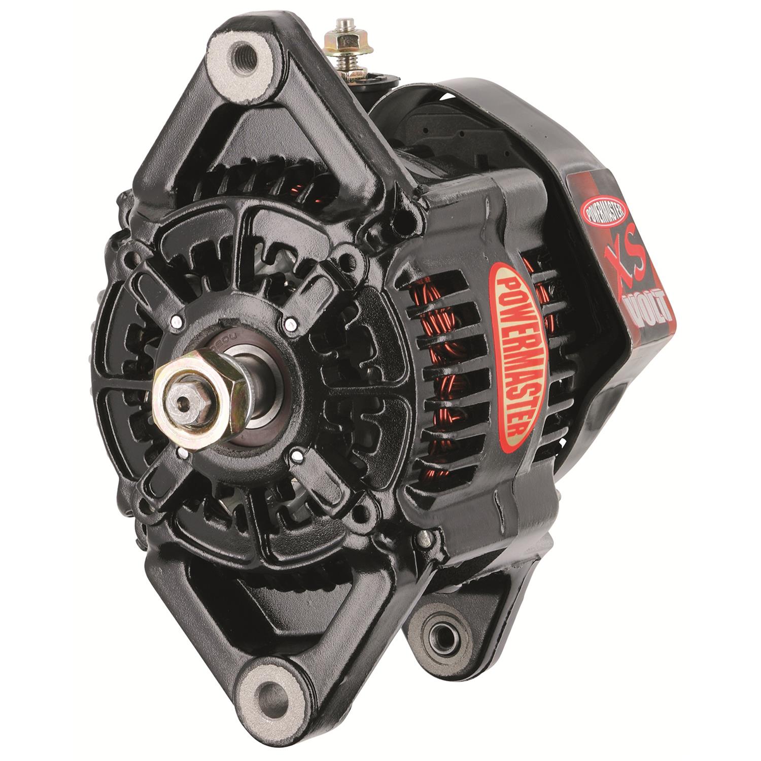 Powermaster XS Volt Alternators 8128 Alternator, Denso, Internal Regulator, 80 Amp, Black, Adjustable Voltage, Each