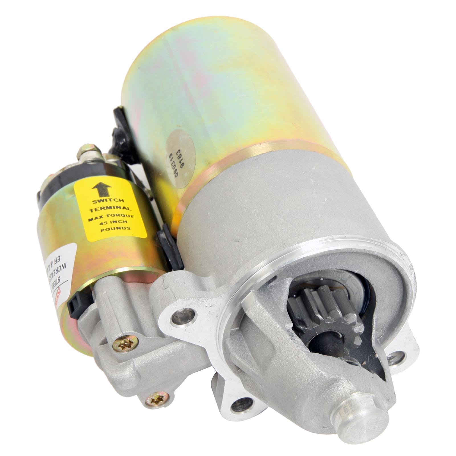 Powermaster PowerMax Starters 9183 Starter, PowerMax, 1.8HP Motor, 160 ft./lb, Torque, 4.25:1 Gear Reduction, 10.0:1 Max Compression, Gold, Ford, Each thumbnail 2