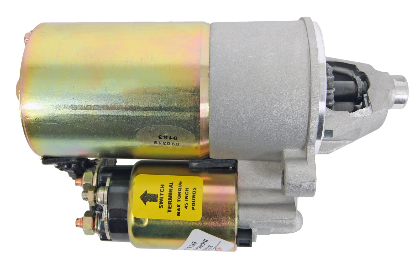 Powermaster PowerMax Starters 9183 Starter, PowerMax, 1.8HP Motor, 160 ft./lb, Torque, 4.25:1 Gear Reduction, 10.0:1 Max Compression, Gold, Ford, Each thumbnail 3