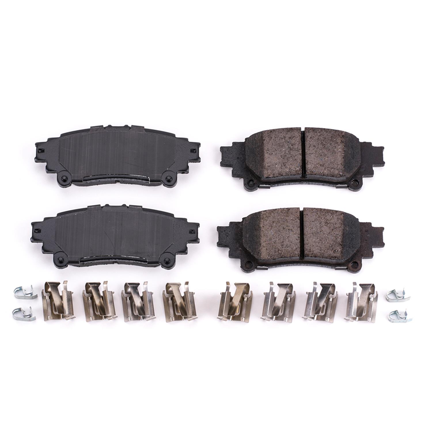 Power Stop Z17 Ceramic Front Brake Pads – For Hyundai Accent/Kia Rio 2006-2011, Low Dust, With Hardware