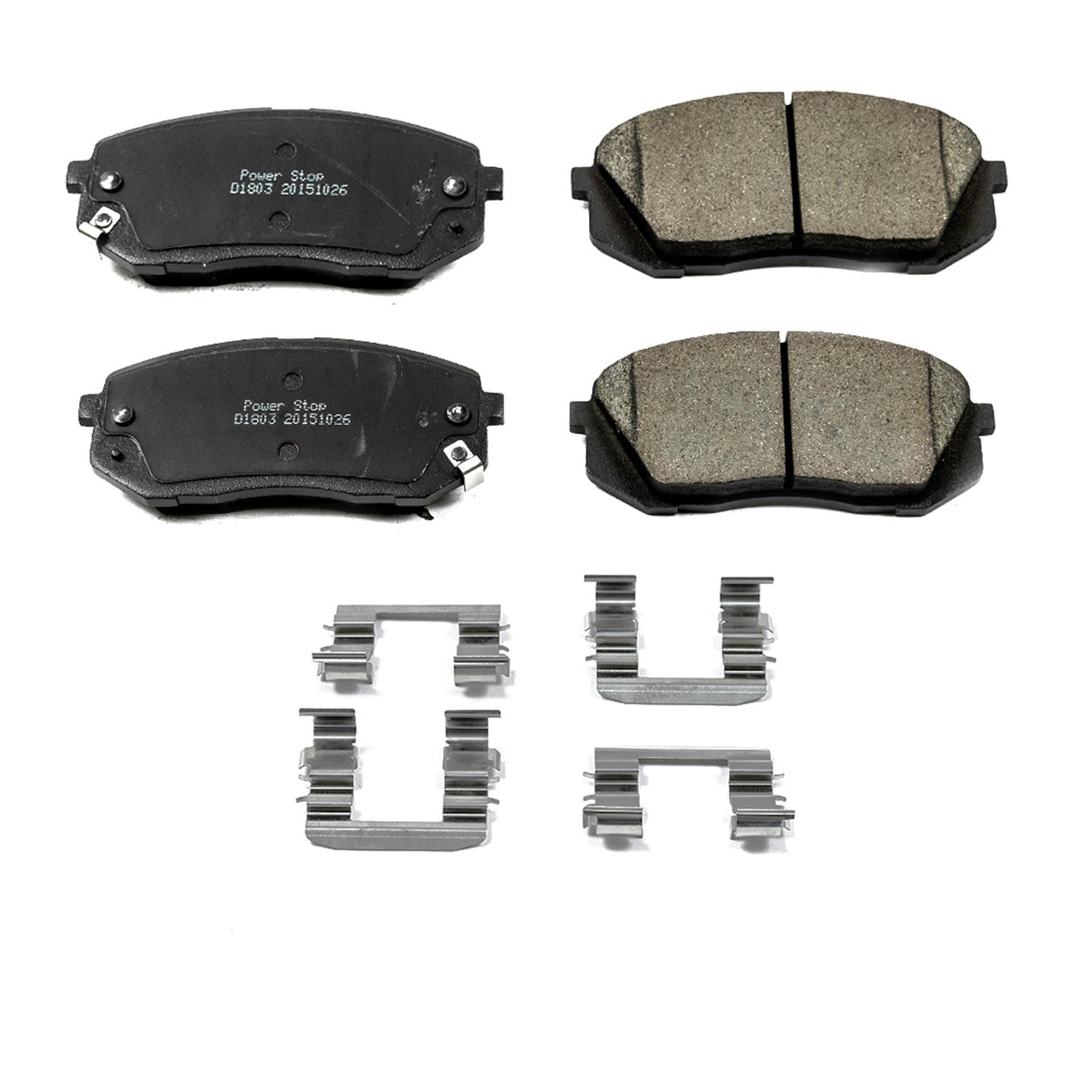 Power Stop 15-16 Hyundai Sonata Front Z17 Evolution Ceramic Brake Pads w/Hardware thumbnail 6