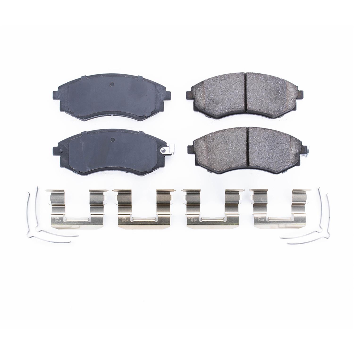 Power Stop 92-01 Hyundai Elantra Front Z17 Evolution Ceramic Brake Pads w/Hardware thumbnail 6