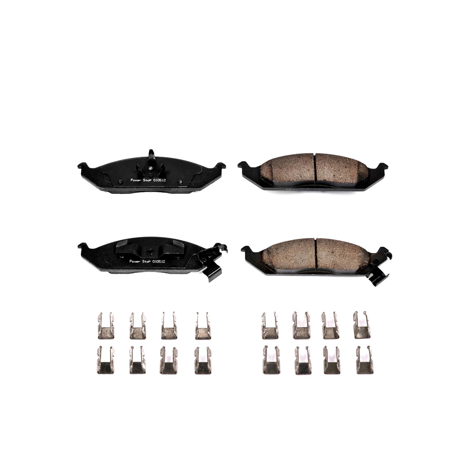 Power Stop 95-00 Chrysler Cirrus Front Z17 Evolution Ceramic Brake Pads w/Hardware thumbnail 6