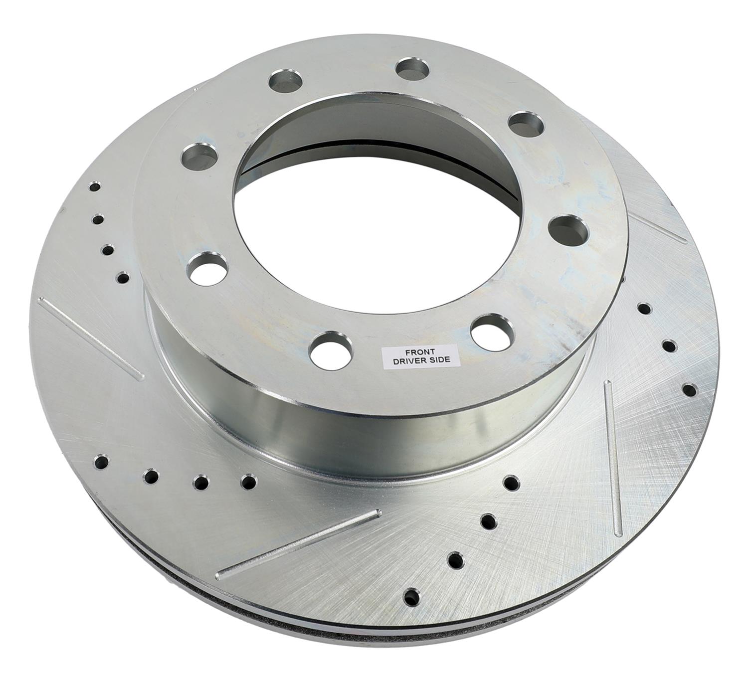 Detroit Axle Front Drilled & Slotted Brake Rotors For Hummer H3 & H3T (2006-2010) - 2-Piece Set