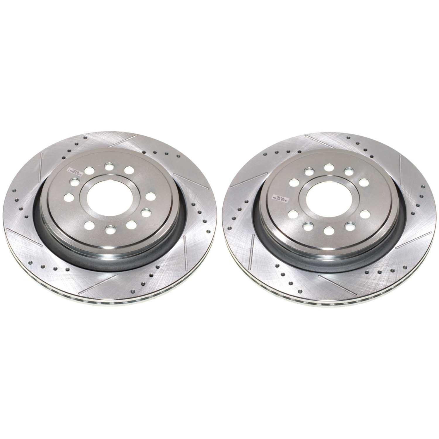 Power Stop 22-24 Jeep Grand Wagoneer Rear Drilled & Slotted Rotor (Pair)