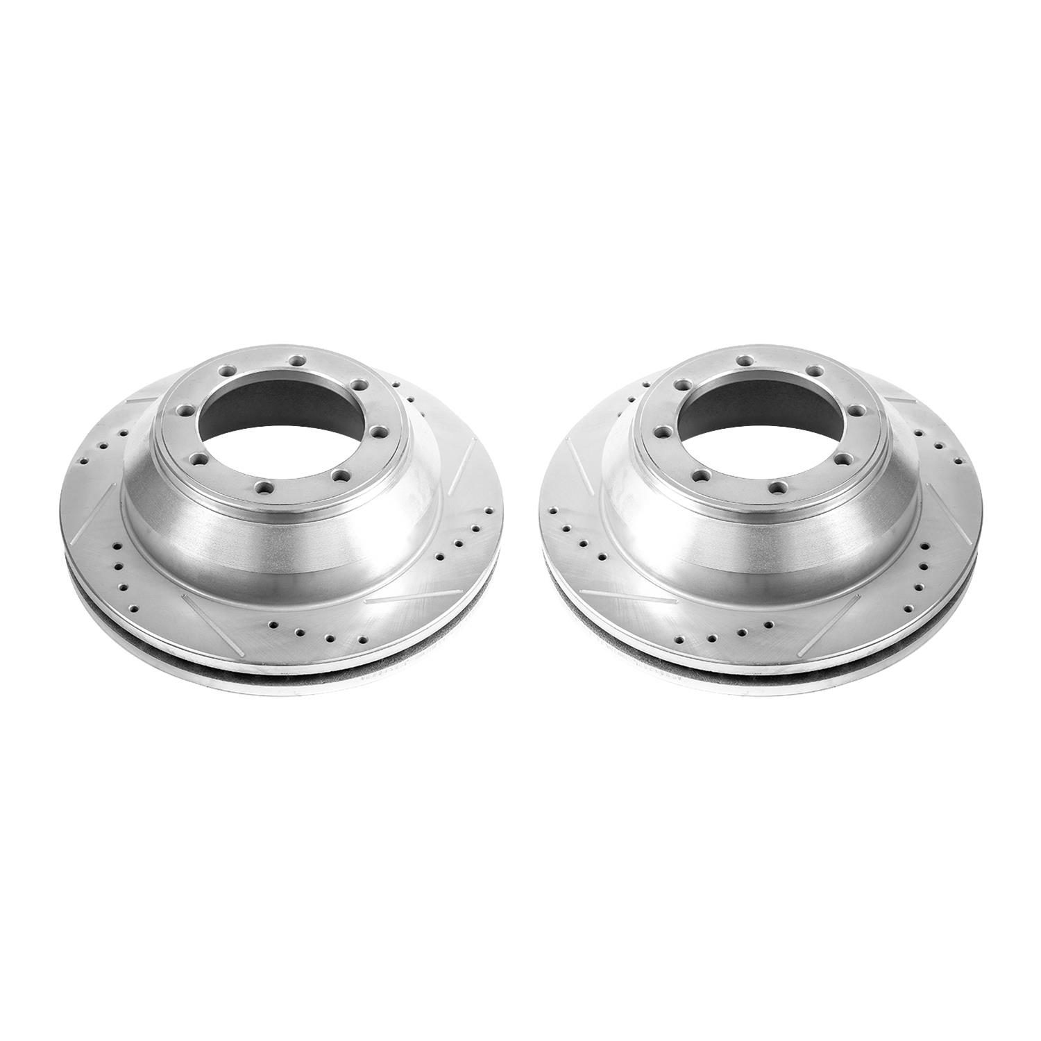 Power Stop 17-18 Ford E-450 Super Duty Rear Drilled & Slotted Rotor - Pair (1x psbAR85125XL, 1x psbAR85125XR) thumbnail 2