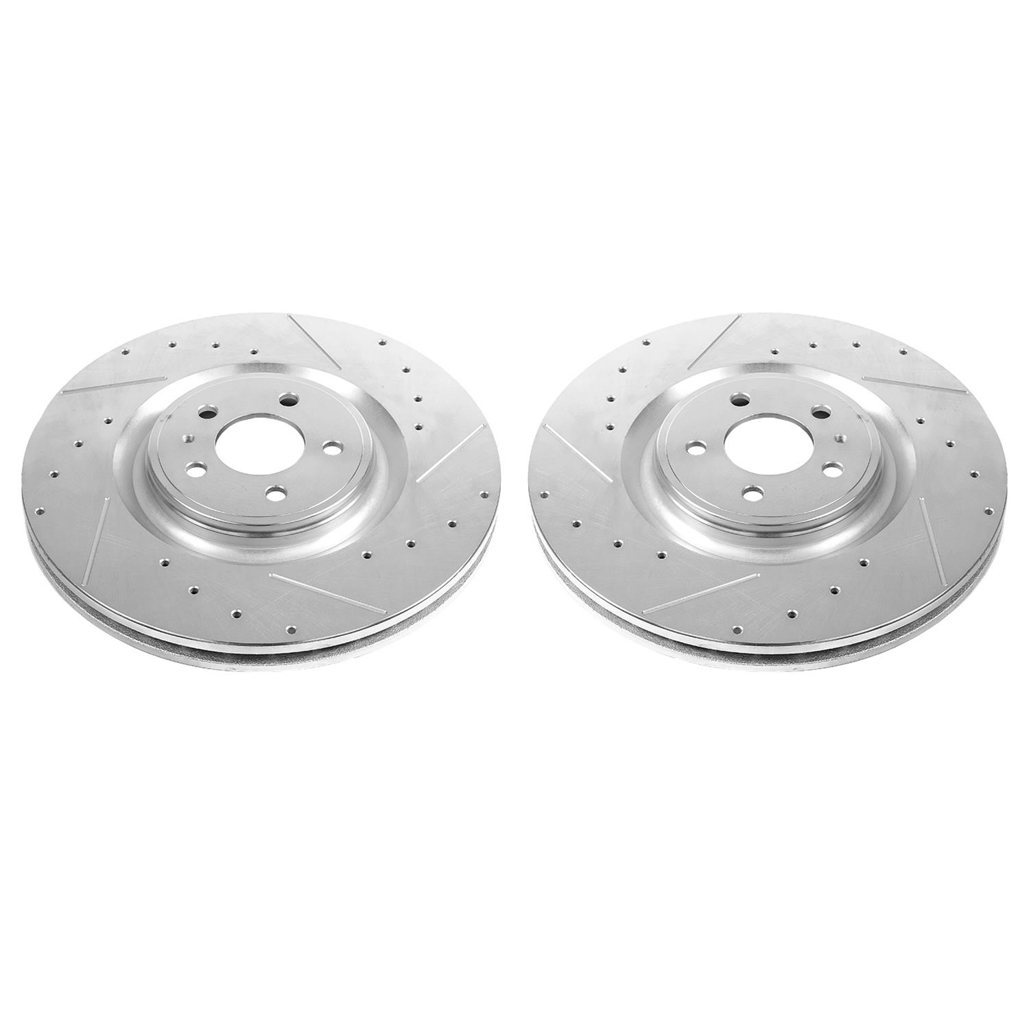 Power Stop 13-14 Ford Mustang Front Drilled & Slotted Rotor - Pair (1x psbAR85151XL, 1x psbAR85151XR) thumbnail 4