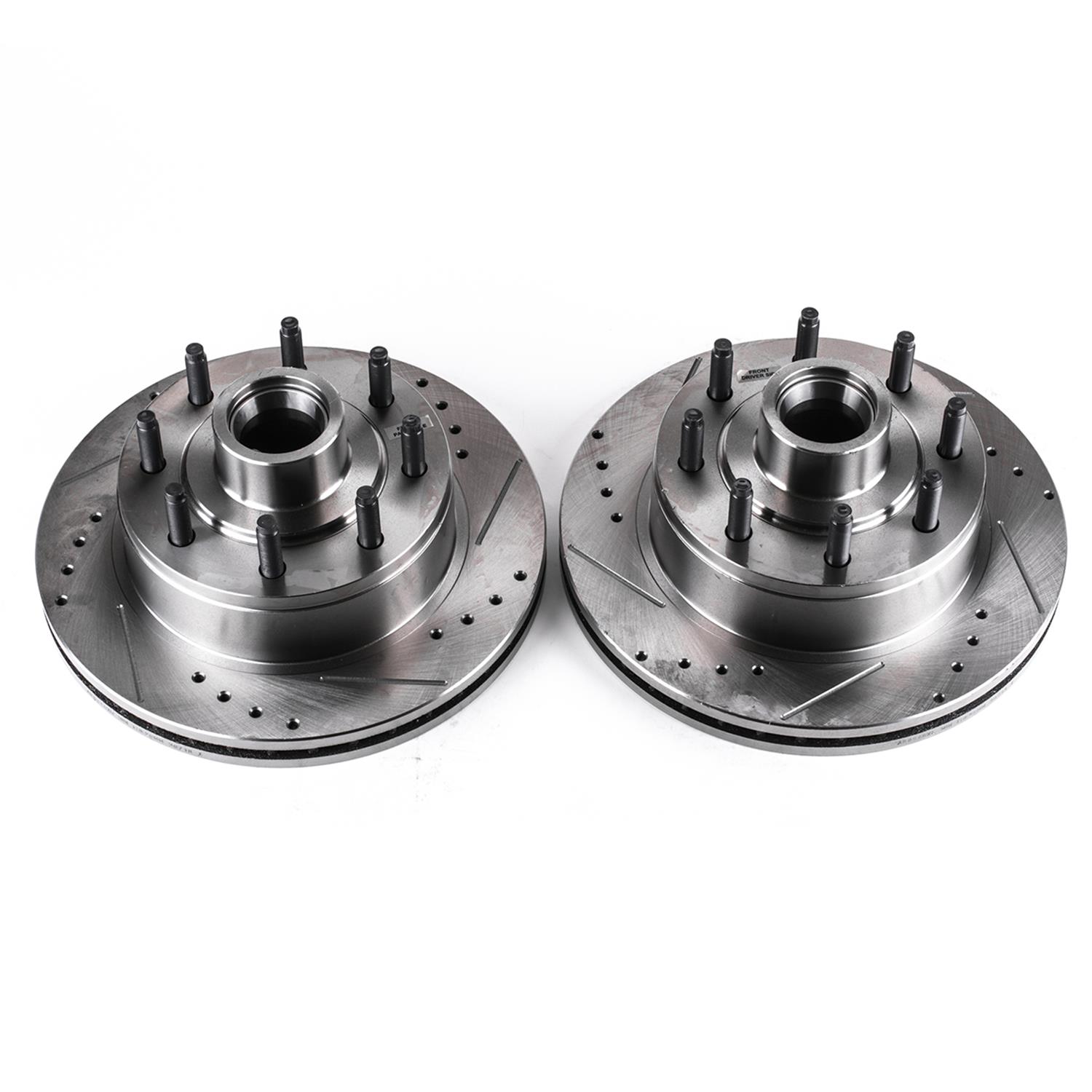 Power Stop 99-07 Ford E-350 Super Duty Front Drilled & Slotted Rotor - Pair (1x psbAR8546XL, 1x psbAR8546XR) thumbnail 2