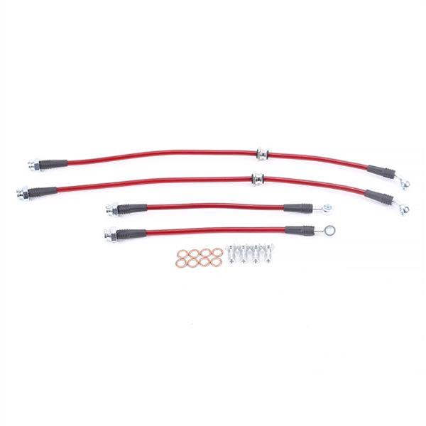 Transparent Purple Hose /& Stainless Banjos Pro Braking PBF7823-TPU-SIL Front Braided Brake Line