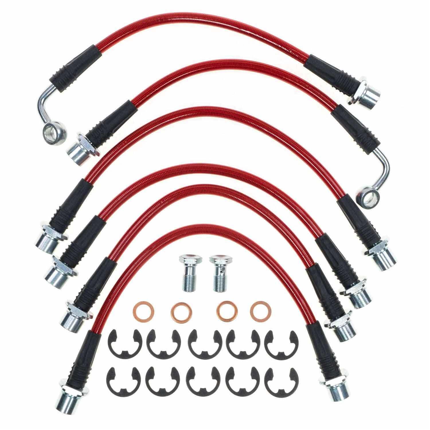 Power Stop BH00133 Power Stop Stainless Steel Braided Brake Hose Line Kits  | Summit Racing