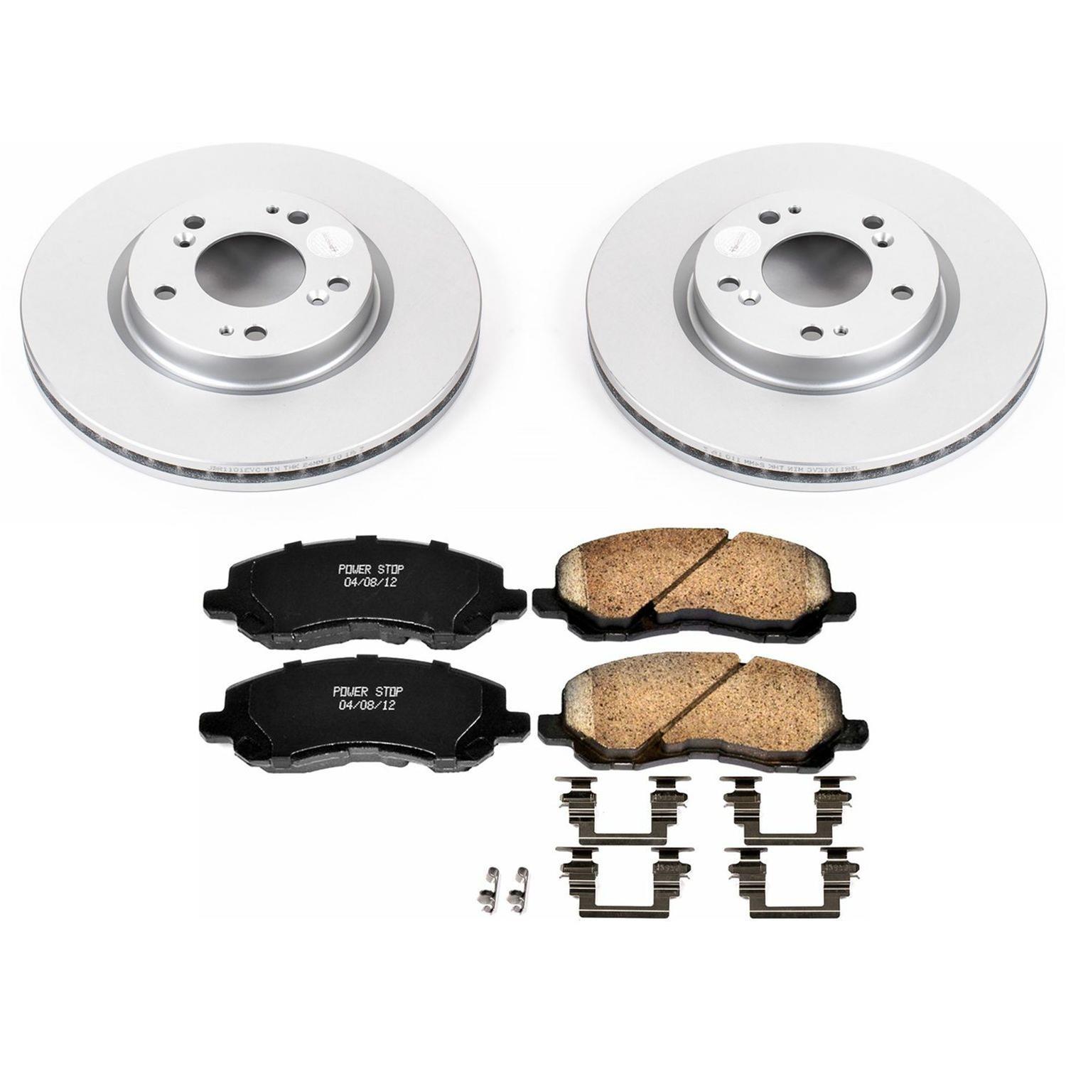 Power Stop 06-12 Mitsubishi Eclipse Front & Rear Z17 Evolution Geomet Coated Brake Kit (1x psbCRK094, 1x psbCRK155) thumbnail 5