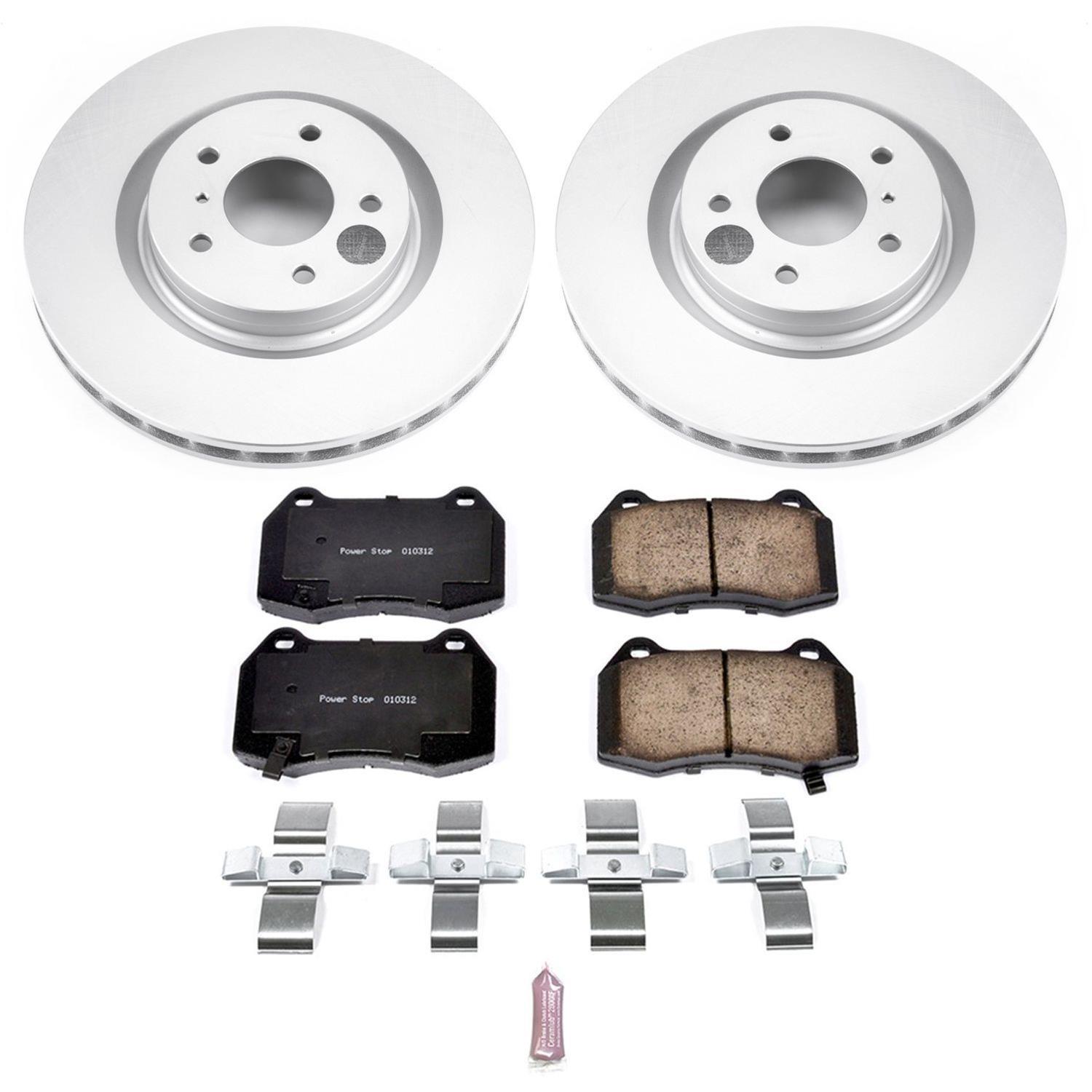 Power Stop 03-04 Infiniti G35 Front & Rear Z17 Evolution Geomet Coated Brake Kit (1x psbCRK5303, 1x psbCRK104) thumbnail 7