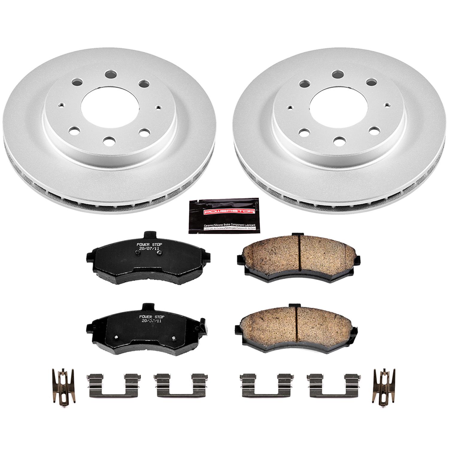 Power Stop 02-05 Hyundai Elantra Front & Rear Z17 Evolution Geomet Coated Brake Kit (1x psbCRK1093, 1x psbCRK3106) thumbnail 3