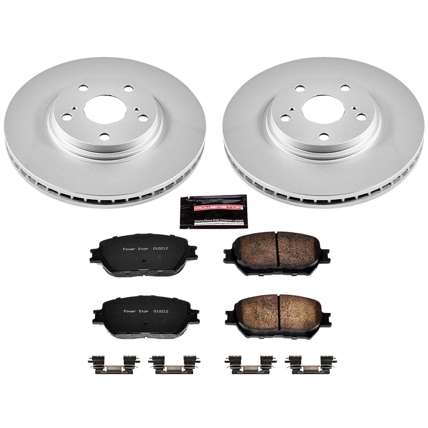 Power Stop 02-04 Toyota Camry Front & Rear Z17 Evolution Geomet Coated Brake Kit (1x psbCRK2417, 1x psbCRK1143) thumbnail 2