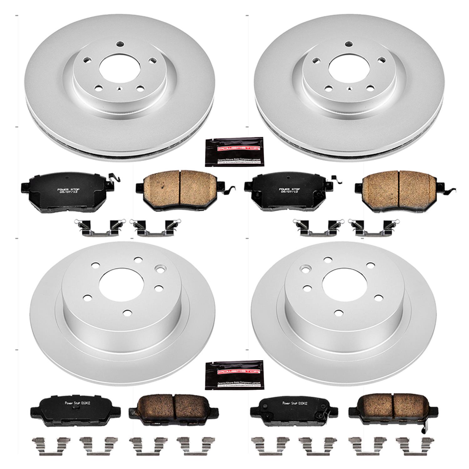 Power Stop 07-08 Nissan Maxima Front & Rear Z17 Evolution Geomet Coated Brake Kit (1x psbCRK116, 1x psbCRK098) thumbnail 4