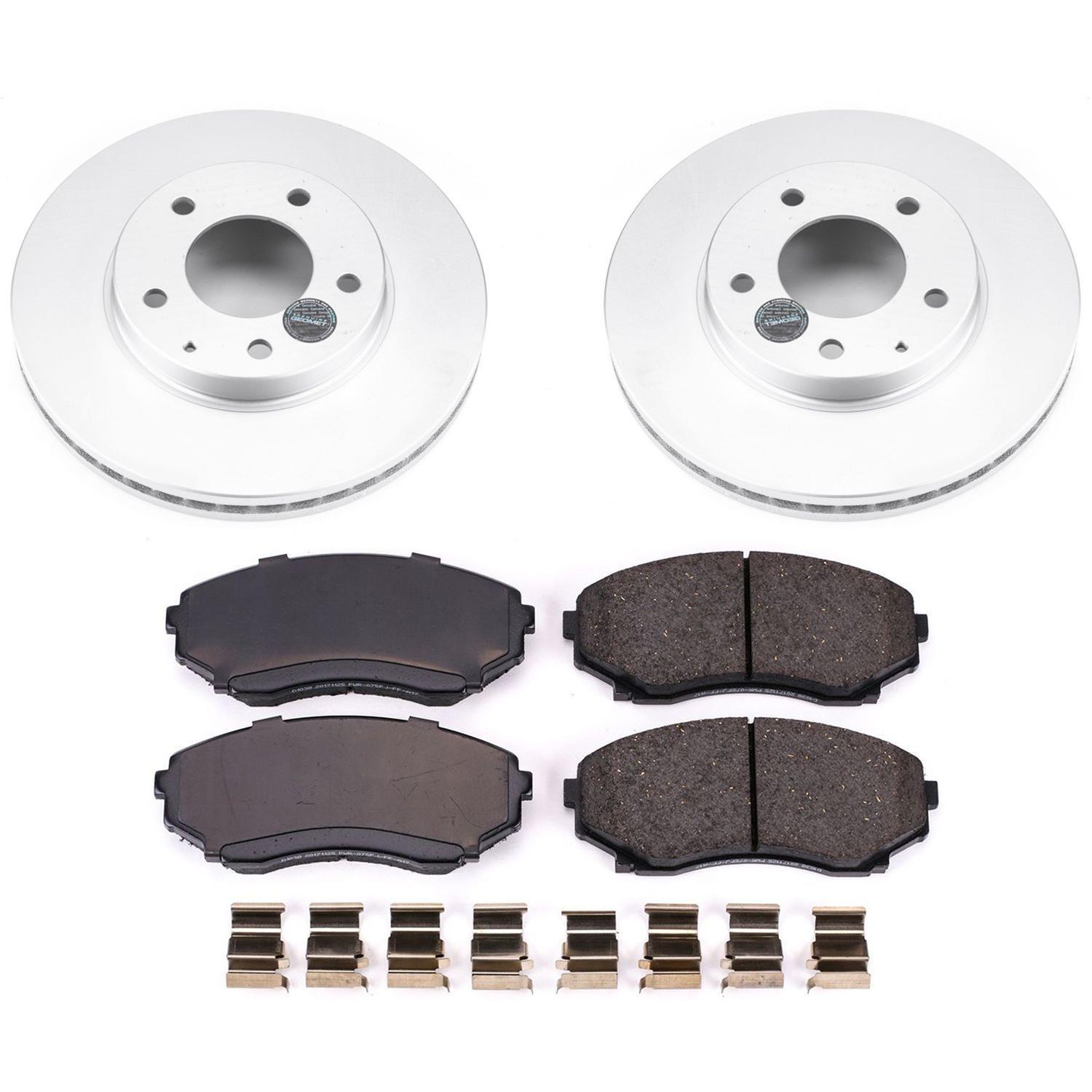 Power Stop 04-06 Mazda MPV Front & Rear Z17 Evolution Geomet Coated Brake Kit (1x psbCRK4601, 1x psbCRK1184) thumbnail 6