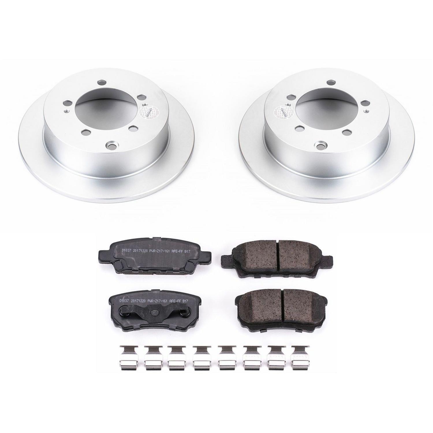 Power Stop 04-06 Mitsubishi Lancer Front & Rear Z17 Evolution Geomet Coated Brake Kit (1x psbCRK1202, 1x psbCRK1678) thumbnail 8