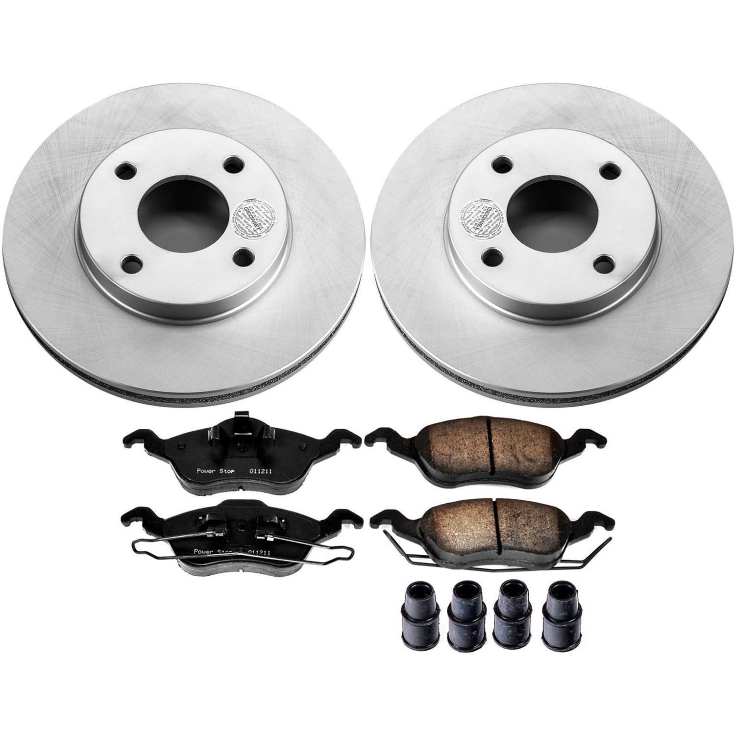 Power Stop 01-04 Ford Focus Front & Rear Z17 Evolution Geomet Coated Brake Kit (1x psbCRK1358, 1x psbCRK1363) thumbnail 2