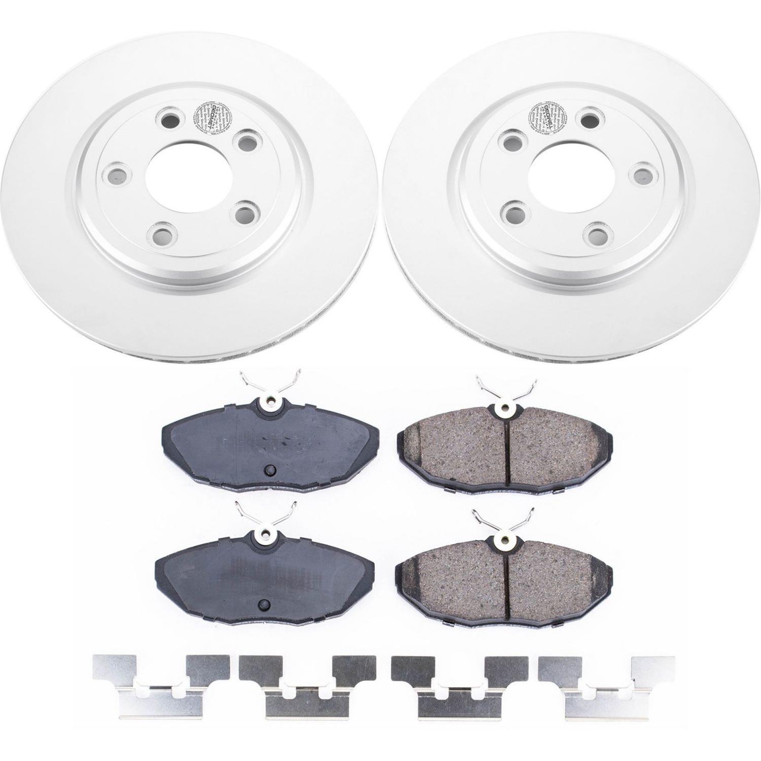 Power Stop 00-06 Lincoln LS Front & Rear Z17 Evolution Geomet Coated Brake Kit (1x psbCRK1351, 1x psbCRK1361) thumbnail 8