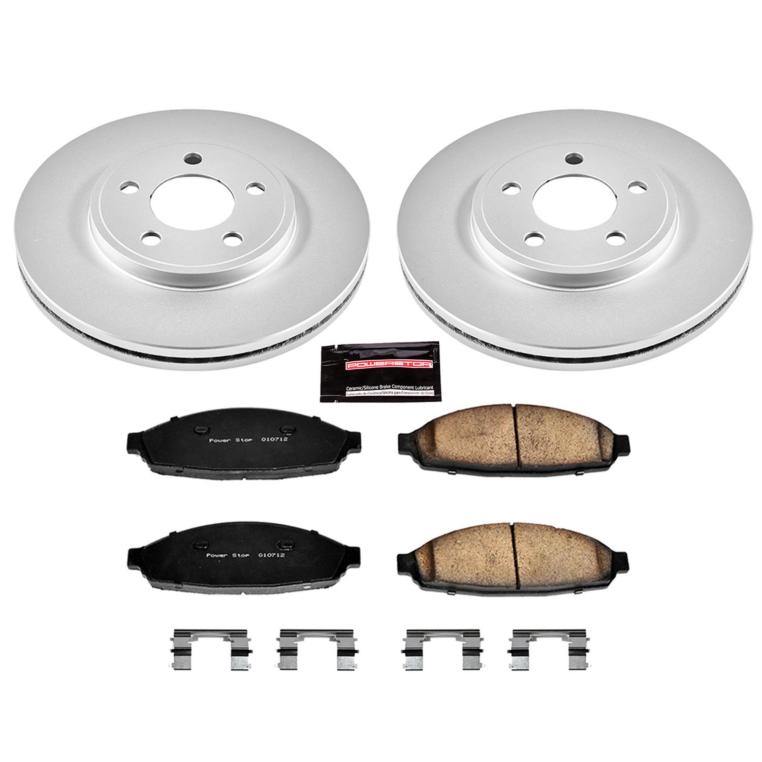 Power Stop 03-11 Lincoln Town Car Front & Rear Z17 Evolution Geomet Coated Brake Kit (1x psbCRK1364, 1x psbCRK5293) thumbnail 8