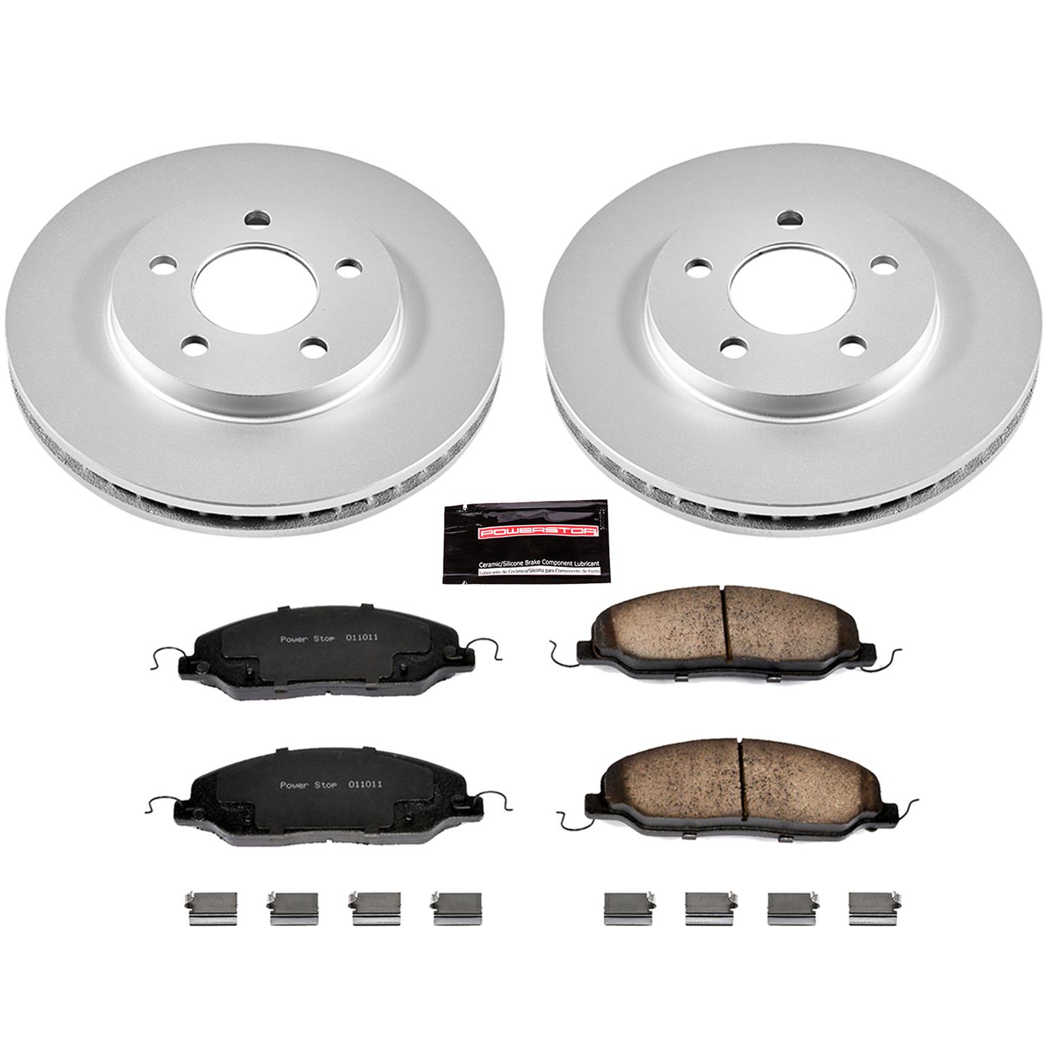 Power Stop 05-10 Ford Mustang Front & Rear Z17 Evolution Geomet Coated Brake Kit (1x psbCRK1384, 1x psbCRK1382) thumbnail 3