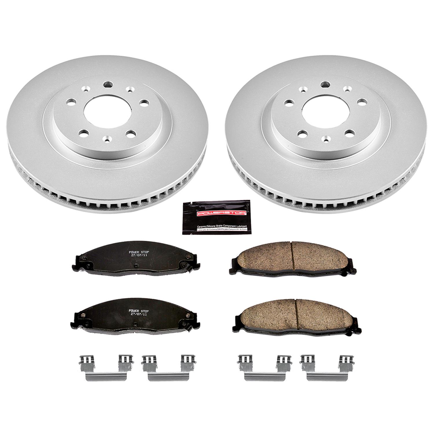 Power Stop 03-07 Cadillac CTS Front & Rear Z17 Evolution Geomet Coated Brake Kit (1x psbCRK1425, 1x psbCRK1419) thumbnail 7