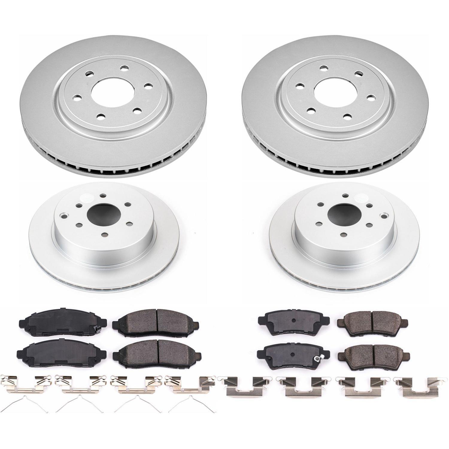Power Stop 05-12 Nissan Pathfinder Front & Rear Z17 Evolution Geomet Coated Brake Kit (1x psbCRK147, 1x psbCRK142) thumbnail 4