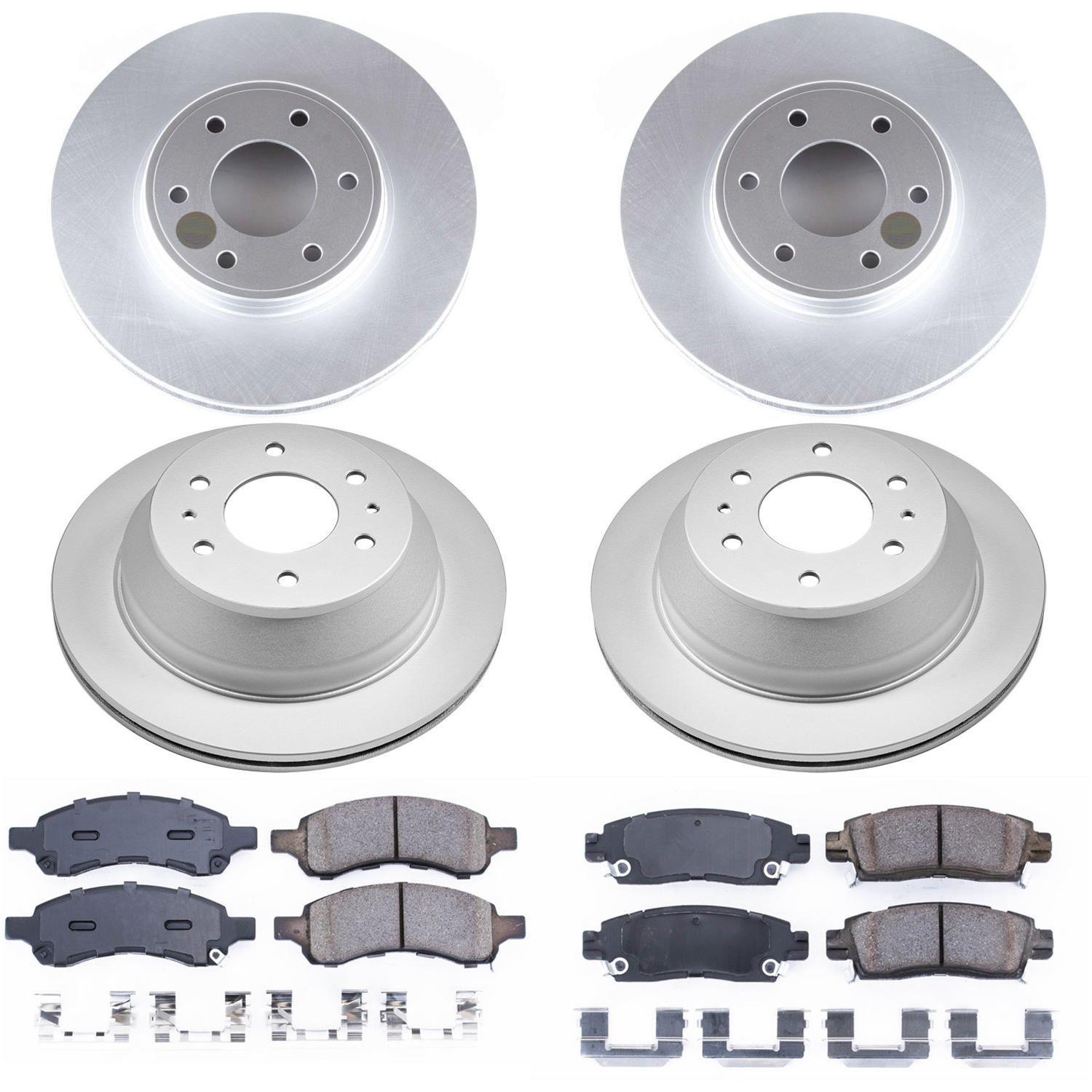 Power Stop 06-09 Chevrolet Trailblazer Front & Rear Z17 Evolution Geomet Coated Brake Kit (1x psbCRK2050, 1x psbCRK1453) thumbnail 4