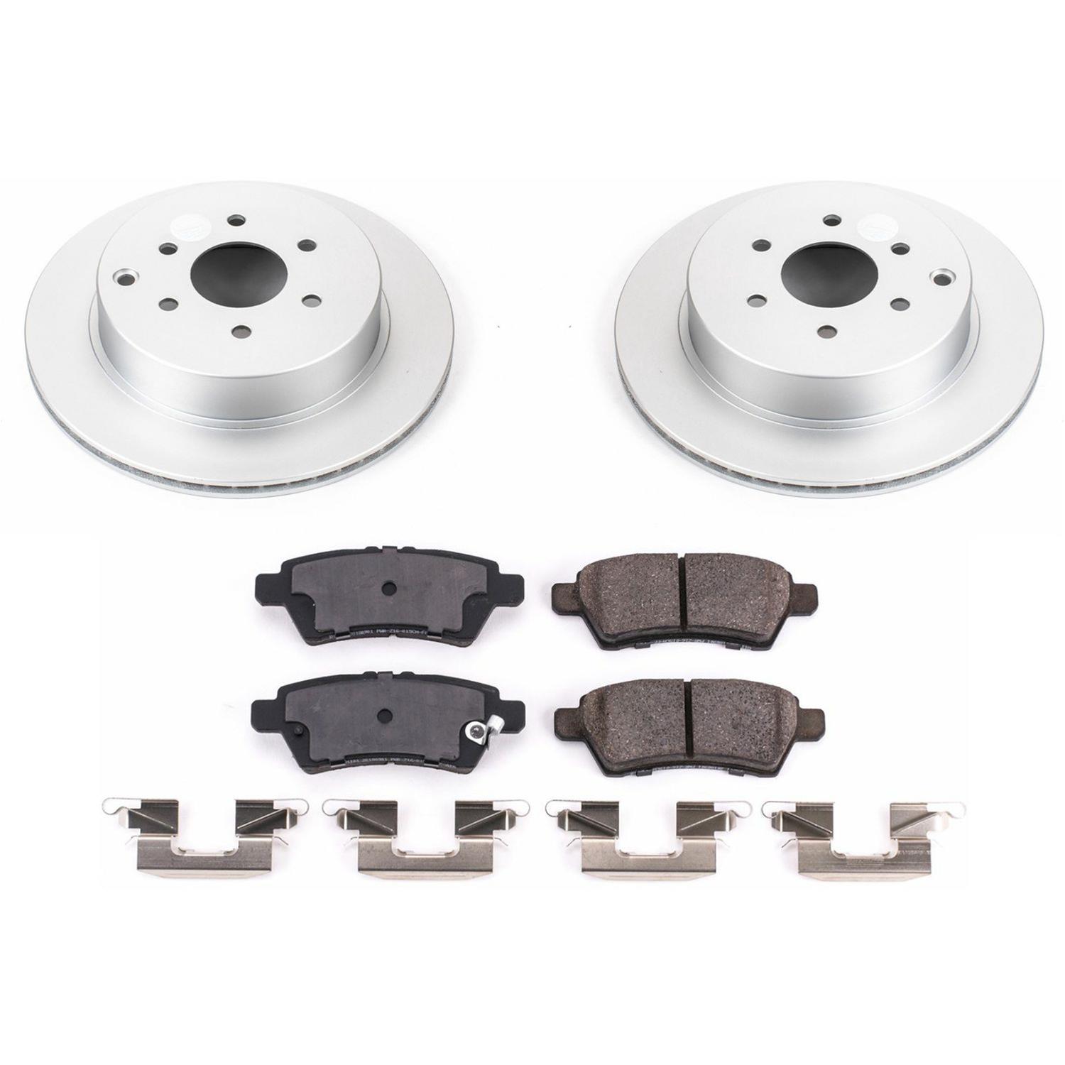 Power Stop 05-12 Nissan Pathfinder Front & Rear Z17 Evolution Geomet Coated Brake Kit (1x psbCRK147, 1x psbCRK142) thumbnail 9