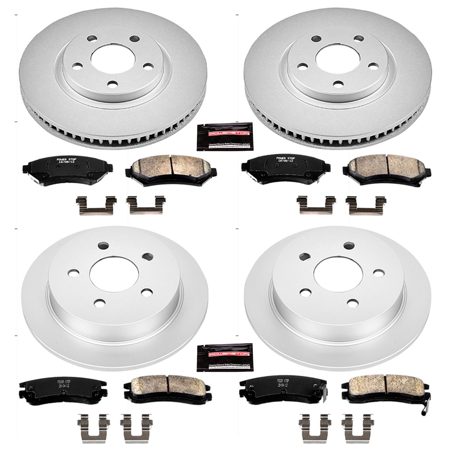 Power Stop 00-05 Chevrolet Impala Front & Rear Z17 Evolution Geomet Coated Brake Kit (1x psbCRK1542, 1x psbCRK1558) thumbnail 4
