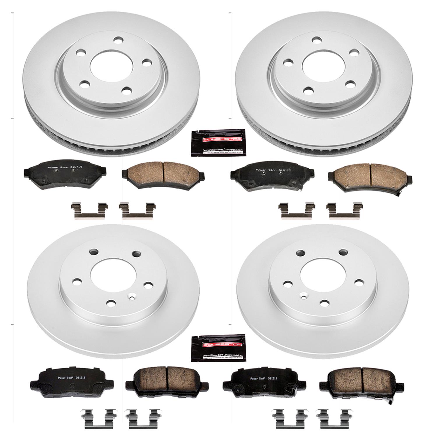 Power Stop 05-09 Buick Allure Front & Rear Z17 Evolution Geomet Coated Brake Kit (1x psbCRK1602, 1x psbCRK1588) thumbnail 4