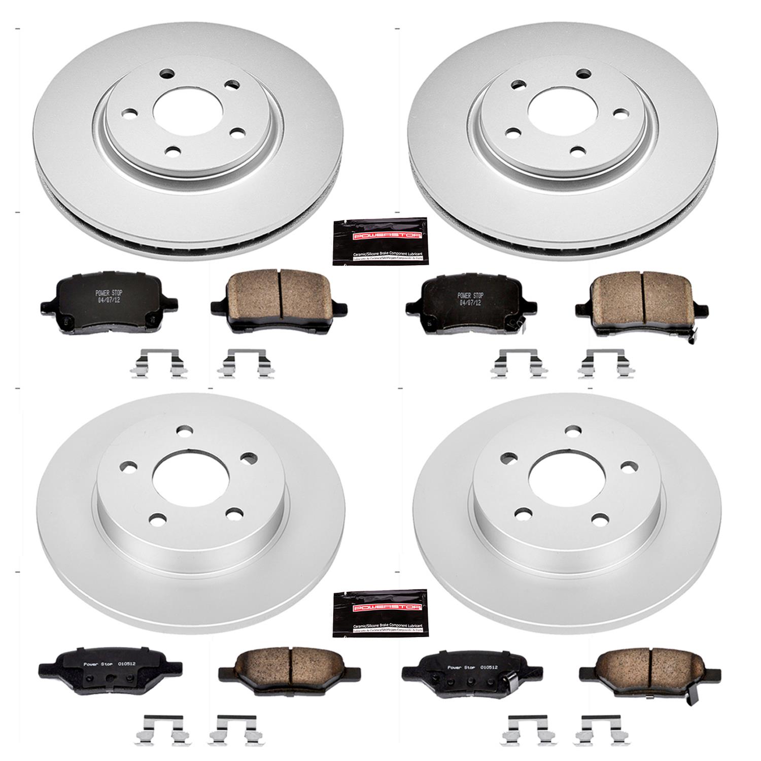 Power Stop 05-06 Chevrolet Cobalt Front & Rear Z17 Evolution Geomet Coated Brake Kit (1x psbCRK1610, 1x psbCRK1616) thumbnail 4