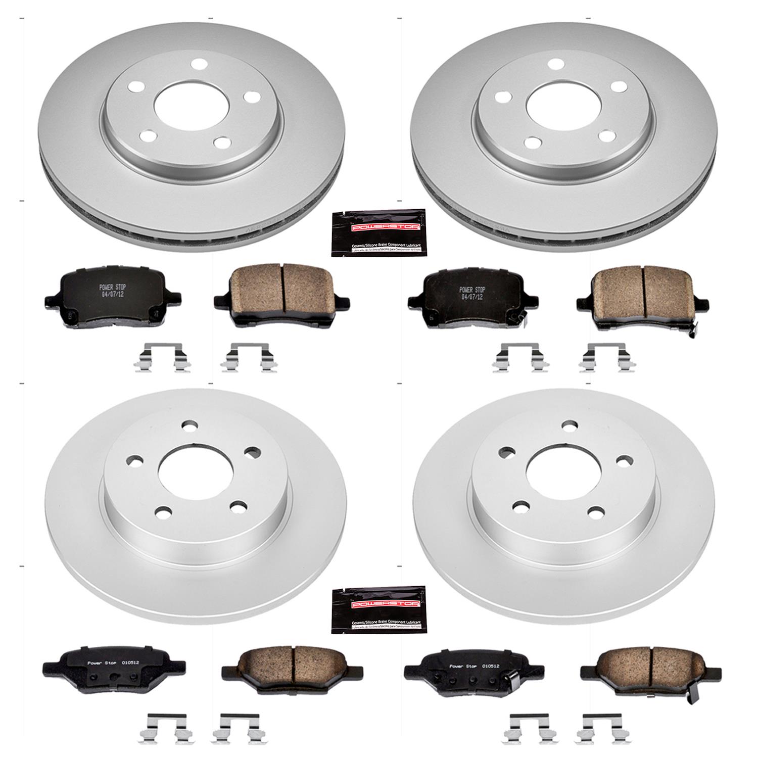 Power Stop 04-08 Chevrolet Malibu Front & Rear Z17 Evolution Geomet Coated Brake Kit (1x psbCRK1617, 1x psbCRK1616) thumbnail 4