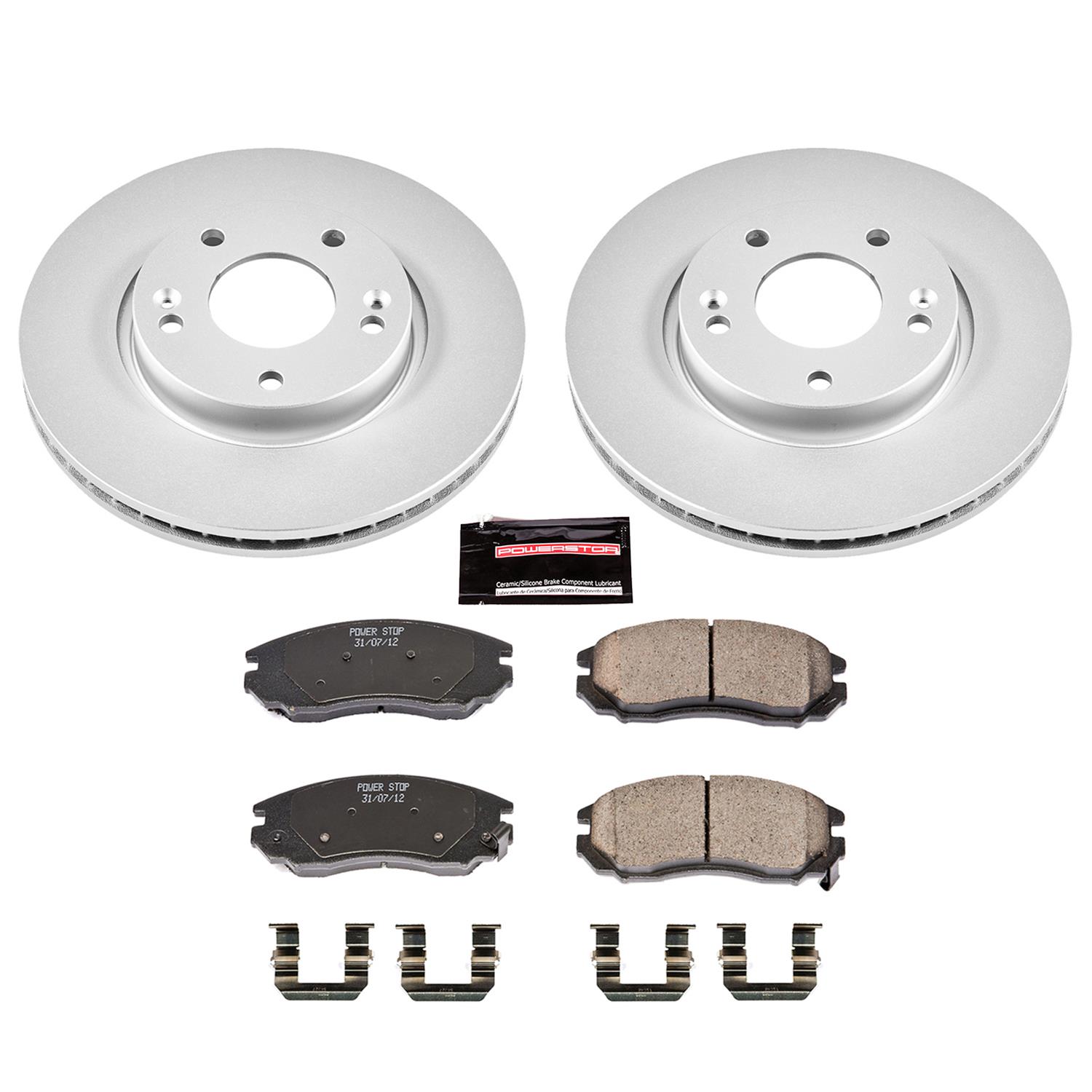 Power Stop 04-06 Hyundai Tiburon Front & Rear Z17 Evolution Geomet Coated Brake Kit (1x psbCRK163, 1x psbCRK170) thumbnail 7