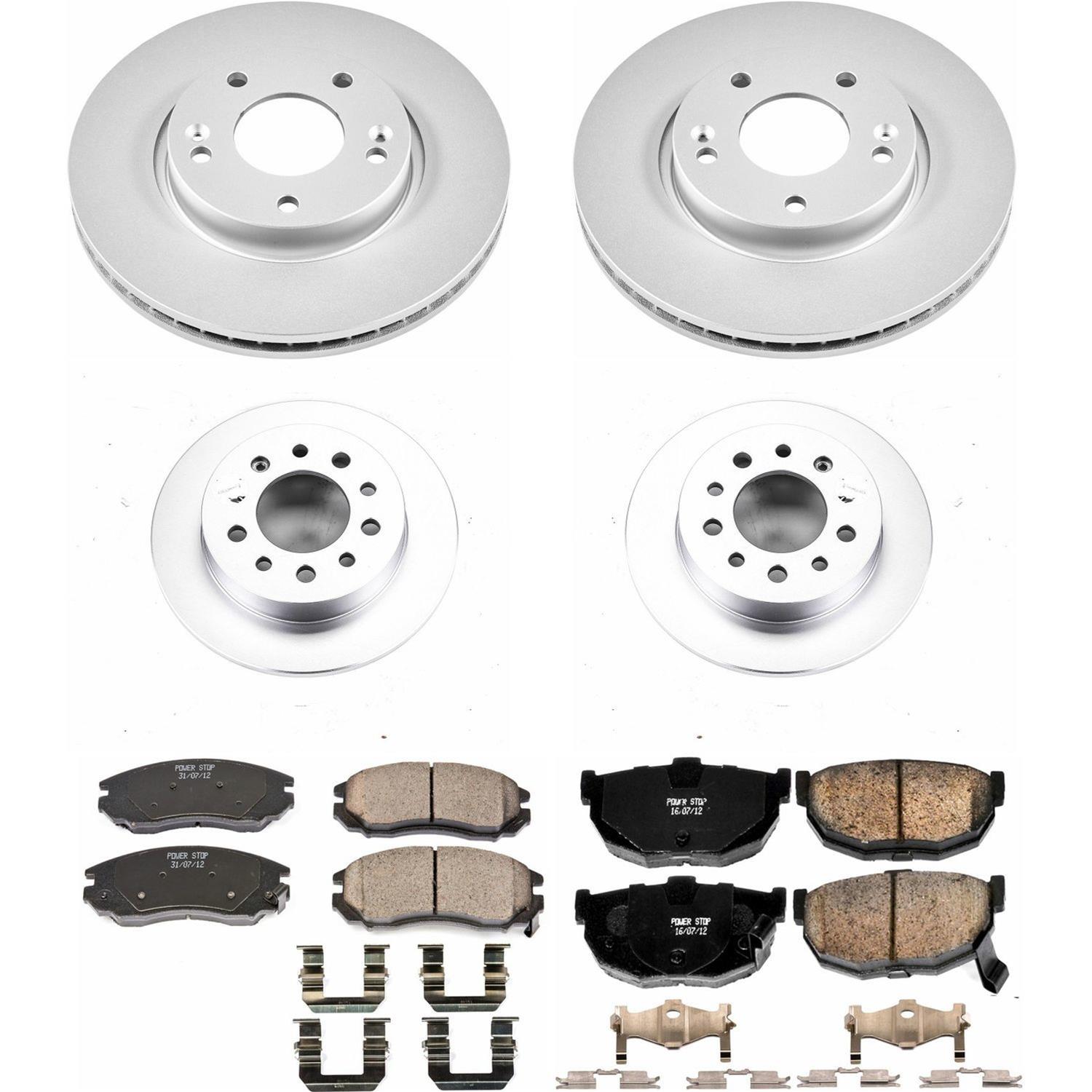 Power Stop 04-06 Hyundai Tiburon Front & Rear Z17 Evolution Geomet Coated Brake Kit (1x psbCRK163, 1x psbCRK170) thumbnail 4
