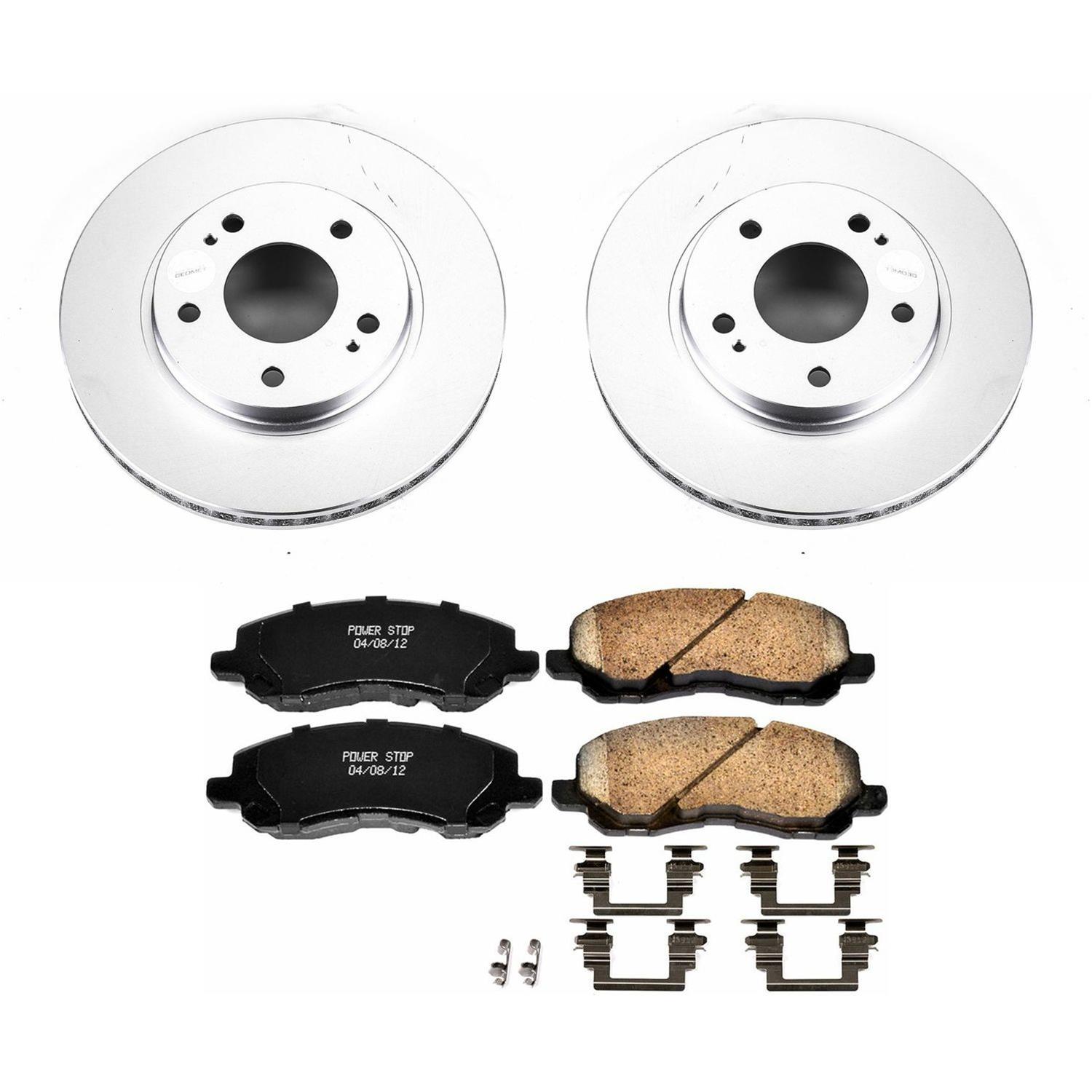 Power Stop 04-12 Mitsubishi Galant Front & Rear Z17 Evolution Geomet Coated Brake Kit (1x psbCRK1678, 1x psbCRK155) thumbnail 3
