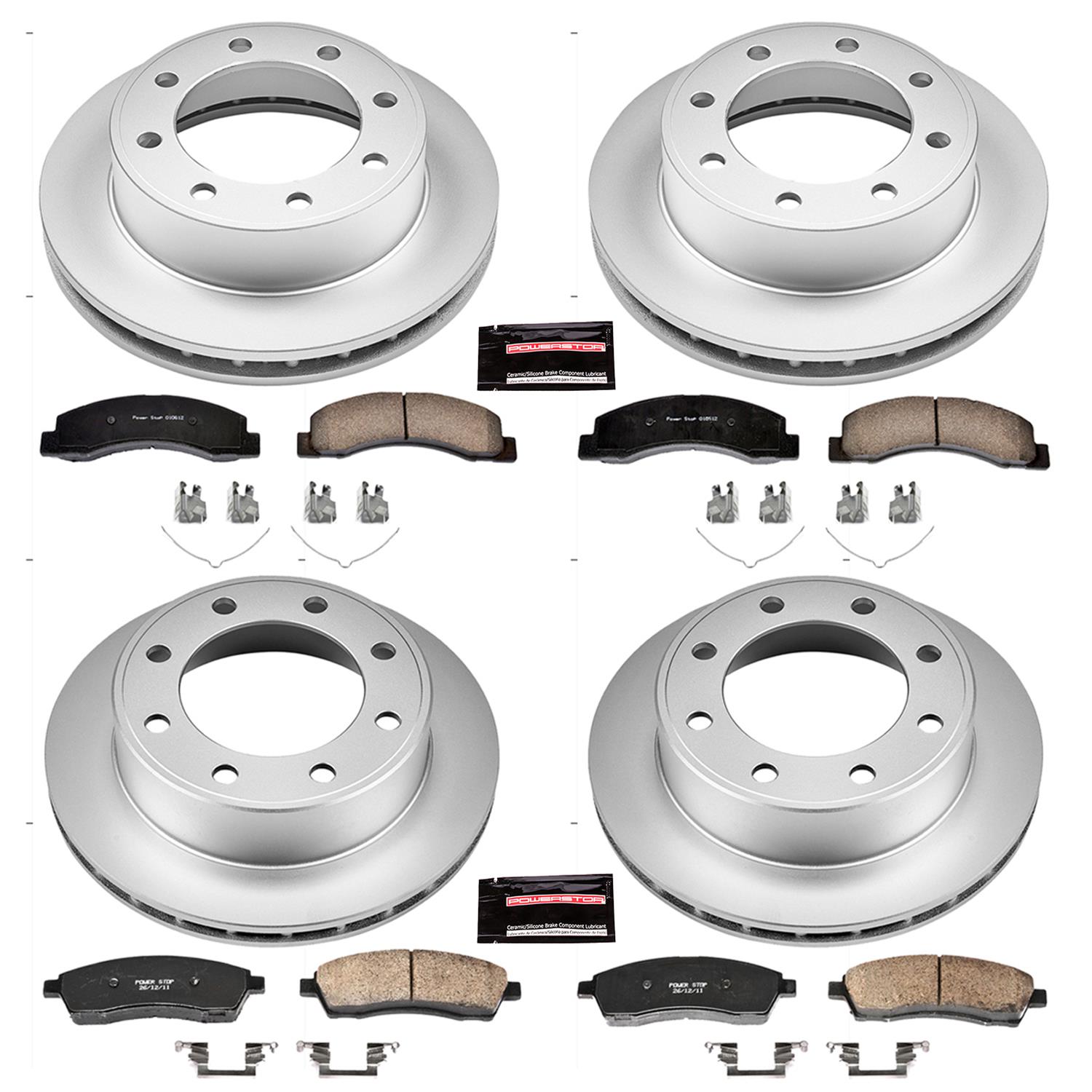 Power Stop 00-05 Ford Excursion Front & Rear Z17 Evolution Geomet Coated Brake Kit (1x psbCRK1905, 1x psbCRK1890) thumbnail 4