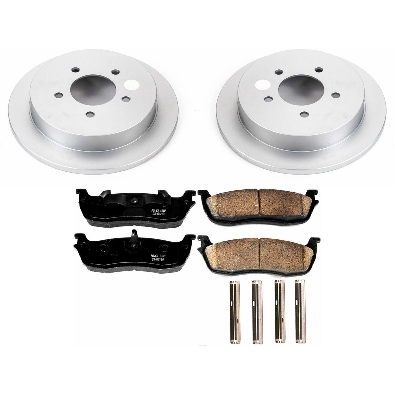 PowerStop Z17 Evolution Plus GEOMET Coated Brake Kits CRK1919 Rotors/Pads, Evolution, Ceramic Pads, Iron Rotors, Geomet Coated, Smooth, Front and Rear, Ford, Lincoln, Set thumbnail 5