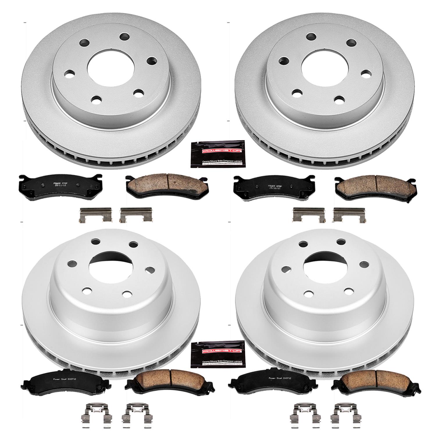 Power Stop 02-06 Cadillac Escalade Front & Rear Z17 Evolution Geomet Coated Brake Kit (1x psbCRK2046, 1x psbCRK2009) thumbnail 4