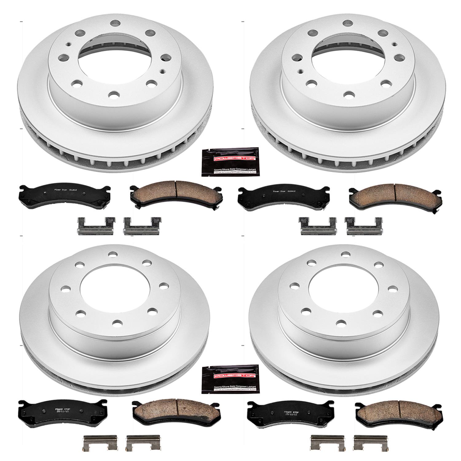 Power Stop 01-03 Chevrolet Silverado 1500 HD Front & Rear Z17 Evolution Geomet Coated Brake Kit (1x psbCRK2020, 1x psbCRK2036) thumbnail 4