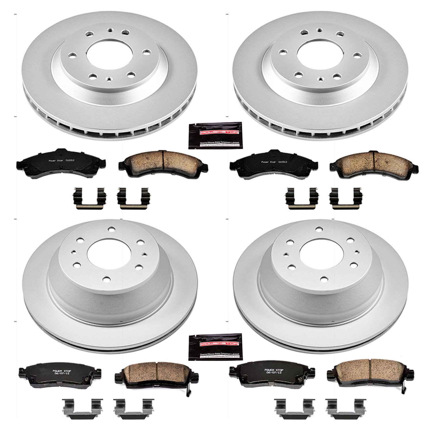 Power Stop 04-05 Buick Rainier Front & Rear Z17 Evolution Geomet Coated Brake Kit (1x psbCRK2057, 1x psbCRK2050) thumbnail 4