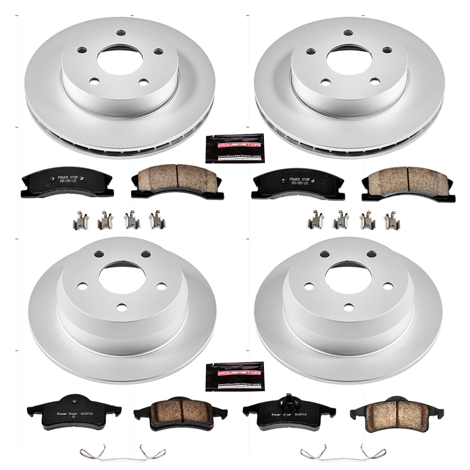 Power Stop 99-04 Jeep Grand Cherokee Front & Rear Z17 Evolution Geomet Coated Brake Kit (1x psbCRK2151, 1x psbCRK2149) thumbnail 4