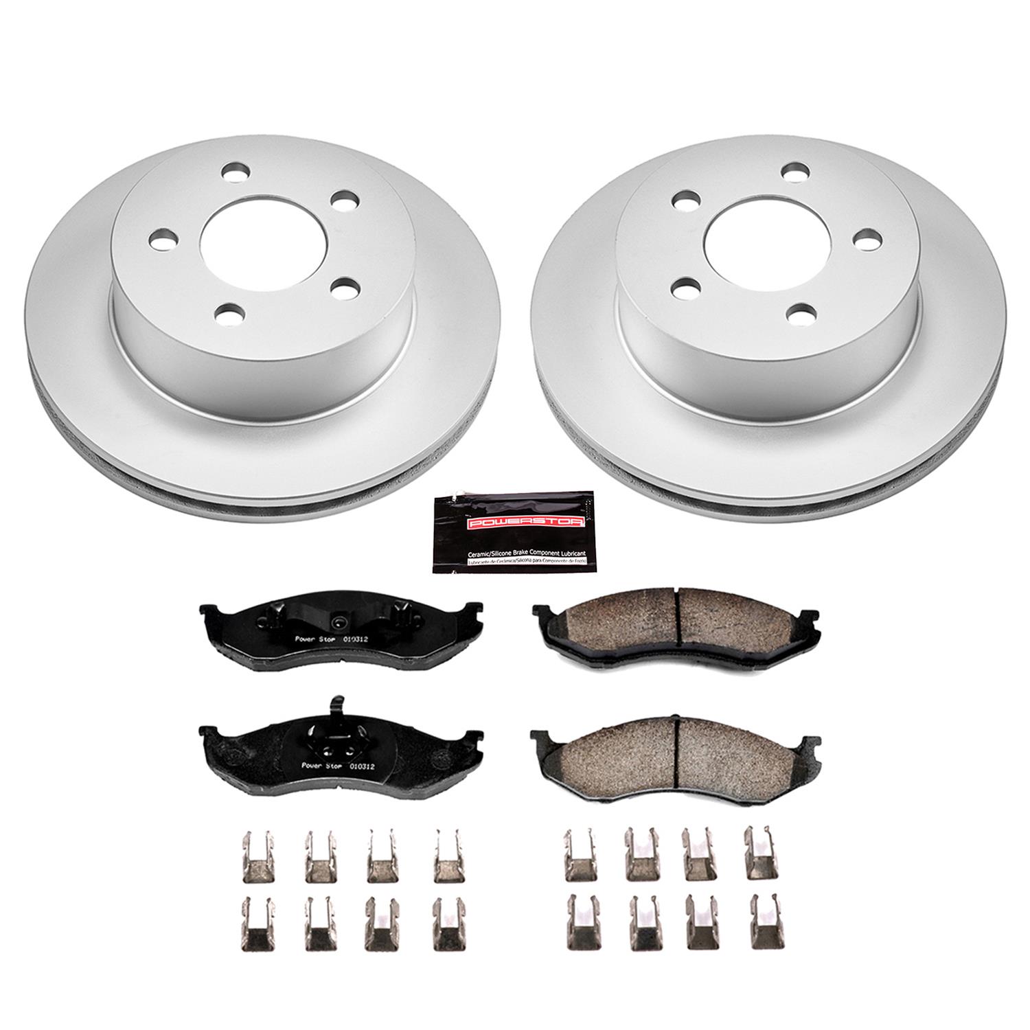 Power Stop 03-06 Jeep Wrangler Front & Rear Z17 Evolution Geomet Coated Brake Kit (1x psbCRK2152, 1x psbCRK2197) thumbnail 7