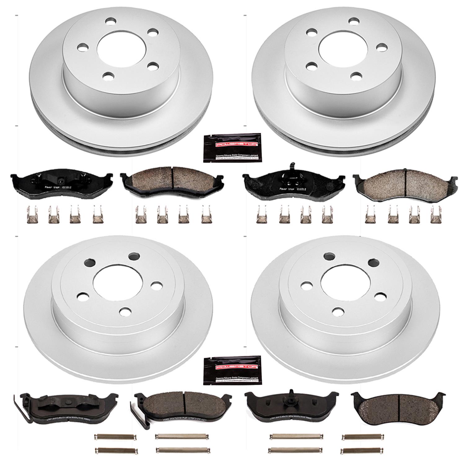 Power Stop 03-06 Jeep Wrangler Front & Rear Z17 Evolution Geomet Coated Brake Kit (1x psbCRK2152, 1x psbCRK2197) thumbnail 4