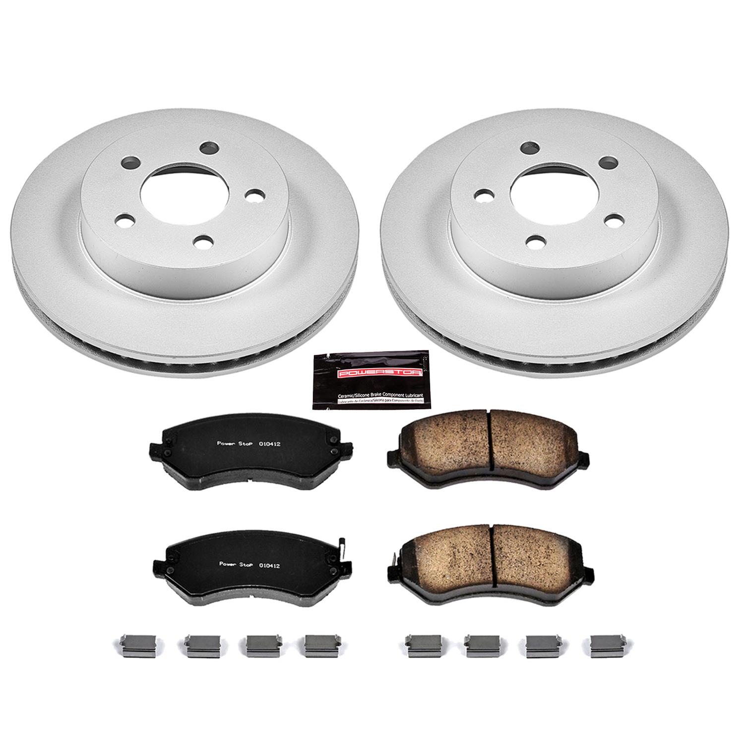 Power Stop 03-07 Jeep Liberty Front & Rear Z17 Evolution Geomet Coated Brake Kit (1x psbCRK2160, 1x psbCRK2197) thumbnail 2
