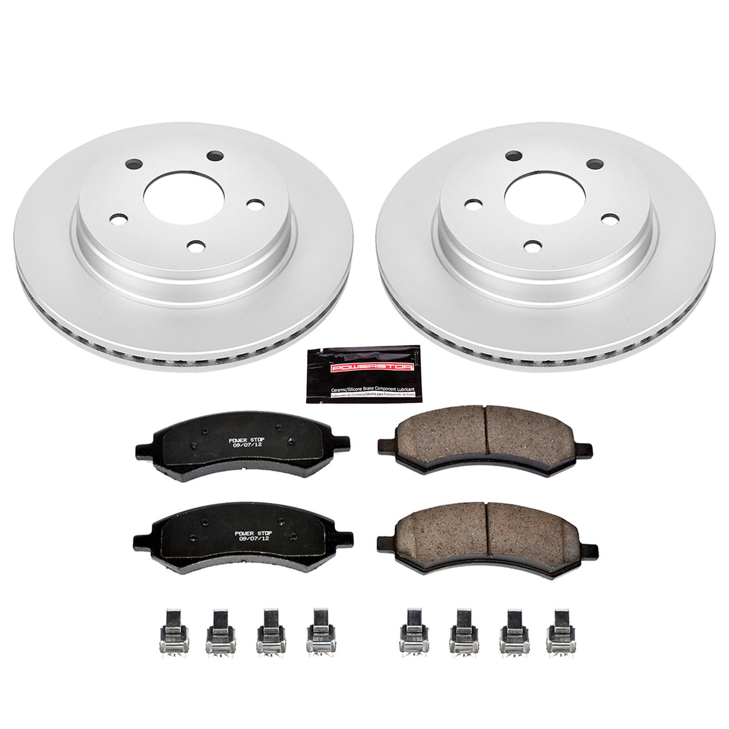 Power Stop 07-09 Chrysler Aspen Front & Rear Z17 Evolution Geomet Coated Brake Kit (1x psbCRK2163, 1x psbCRK2172) thumbnail 8